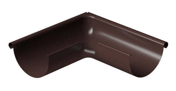 Угол внешний 90° D125 Döcke STAL PREMIUM Шоколад, (RAL 8019) купить в Мурманске