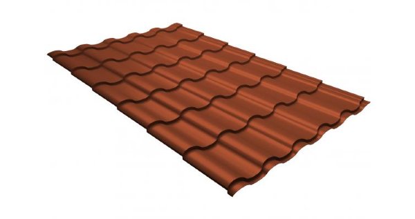 Металлочерепица кредо GL 0,5 GreenСoat Pural RR 750 кирпично-красный (RAL 8004 терракота) купить в Мурманске