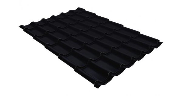 Металлочерепица классик GL 0,5 Velur20 RAL 9005 черный купить в Мурманске