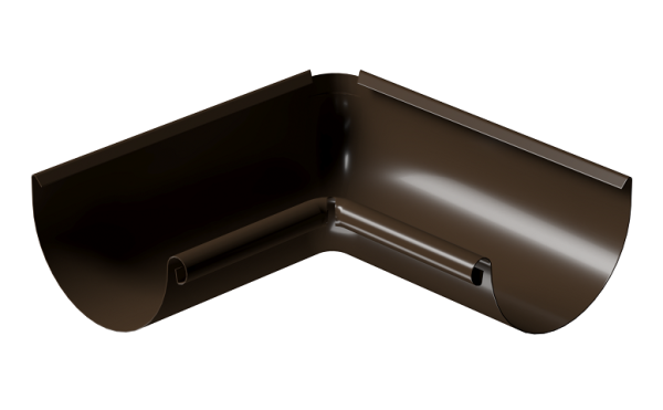 Угол внутренний 90° D125 Döcke STAL PREMIUM Каштан, (RAL 8017) купить в Мурманске