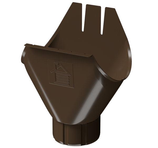 Воронка желоба D125 Döcke STAL PREMIUM Каштан, (RAL 8017) купить в Мурманске