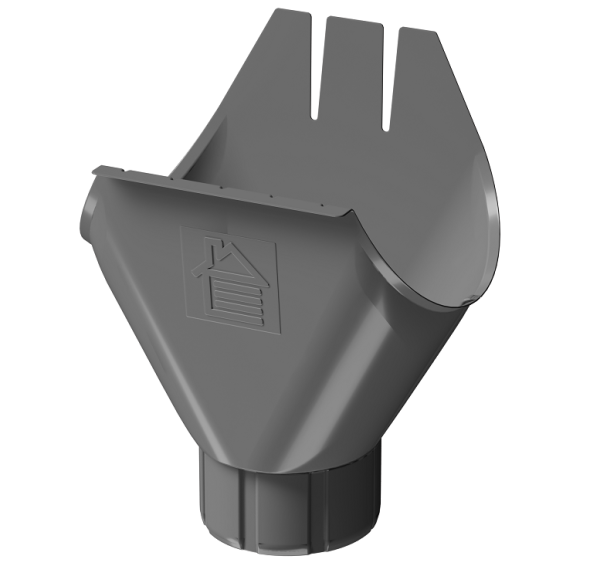 Воронка желоба D125 Döcke STAL PREMIUM Графит, (RAL 7024) купить в Мурманске