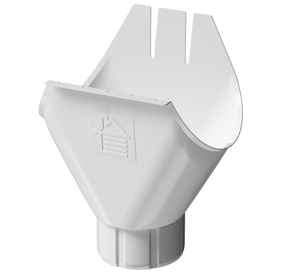 Воронка желоба D125 Döcke STAL PREMIUM Пломбир, (RAL 9010) купить в Мурманске