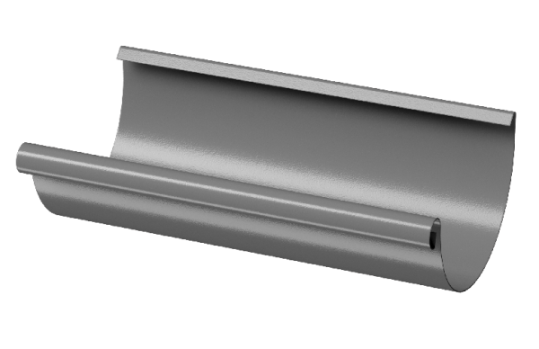 Желоб полукруглый D125 3 м Döcke STAL PREMIUM Графит, (RAL 7024) купить в Мурманске