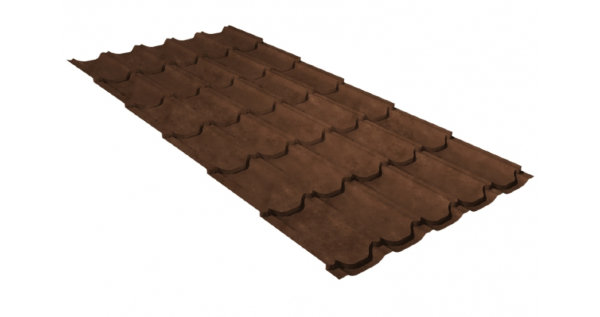 Металлочерепица квинта плюс 0,45 Safari Twincolor Brown купить в Мурманске