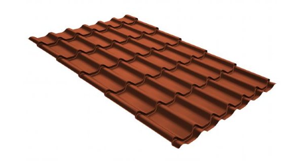 Металлочерепица классик GL 0,5 GreenCoat Pural RR 750 кирпично-красный (RAL 8004 терракота) купить в Мурманске