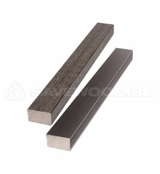 Брус лавочный ДПК полнотелый Savewood тёмно-коричневый купить в Мурманске