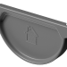 Заглушка желоба D125 Döcke STAL PREMIUM Графит, (RAL 7024) купить в Мурманске