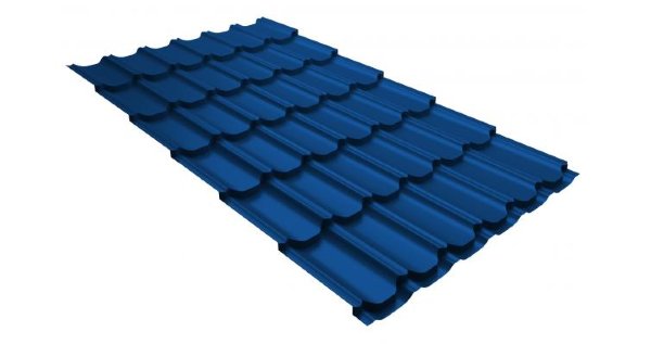 Металлочерепица квинта плюс GL 0,5 Satin RAL 5005 сигнальный синий купить в Мурманске