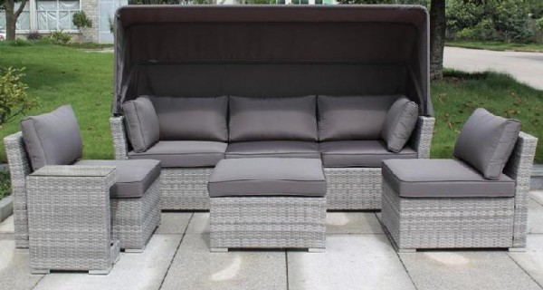 Диван-Трансформер AFINA плетеный из иск. ротанга AFM-320G Grey купить в Мурманске
