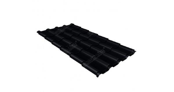 Металлочерепица камея 0,45 Drap RAL 9005 черный купить в Мурманске