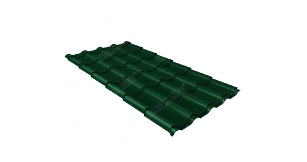 Металлочерепица камея 0,45 Drap RAL 6005 зеленый мох купить в Мурманске