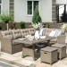 Комплект мебели AFINA плетеной из иск. ротанга AFM-307B Beige купить в Мурманске