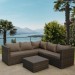 Комплект мебели AFINA плетеной из иск. ротанга YR825A Brown/Beige купить в Мурманске