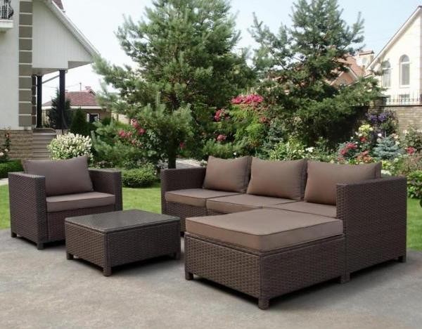 Комплект мебели AFINA плетеной из иск. ротанга YR821A Brown/Beige купить в Мурманске