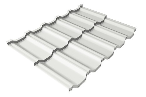 Металлочерепица модульная Квинта Uno Grand Line c 3D резом 0,5 Satin RAL 9003 сигнальный белый купить в Мурманске