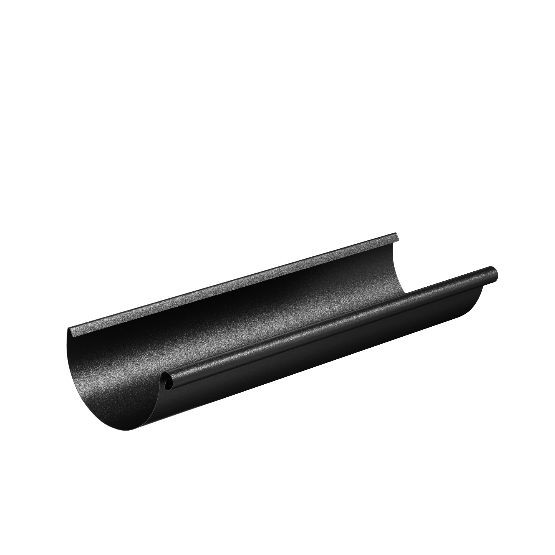 Водосток Aquasistem, система 125x90 - Водосточный желоб 3.00м RAL 9005 Чёрный купить в Мурманске