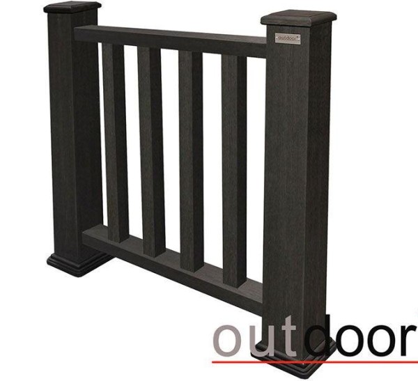 Ограждение из ДПК Outdoor Классик 3D STORM чёрный купить в Мурманске
