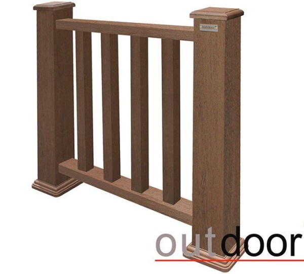 Ограждение из ДПК Outdoor Классик 3D STORM коричневый микс купить в Мурманске