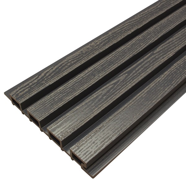Фасадная доска из ДПК Faynag Wood Рейка Мокрый Асфальт купить в Мурманске
