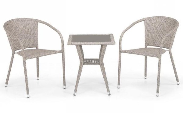 Комплект плетеной мебели AFINA из иск. ротанга T25C/Y137C-W85 Latte 2Pcs купить в Мурманске