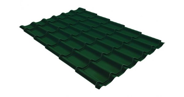 Металлочерепица классик 0,5 Satin RAL 6005 зеленый мох купить в Мурманске