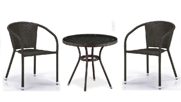 Комплект плетеной мебели AFINA из иск. ротанга Асоль-7 T282ANT/Y137C-W53 Brown 2Pcs купить в Мурманске