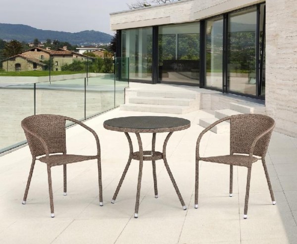 Комплект плетеной мебели AFINA из иск. ротанга T282ANT/Y137C-W56 Light Brown 2Pcs купить в Мурманске