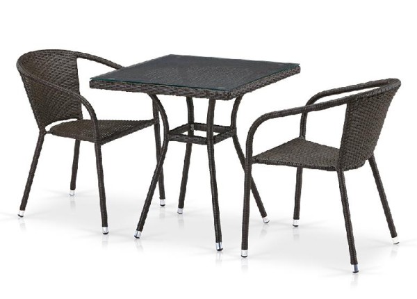 Комплект плетеной мебели AFINA из иск. ротанга T282BNT/Y137C-W53 Brown 2Pcs купить в Мурманске