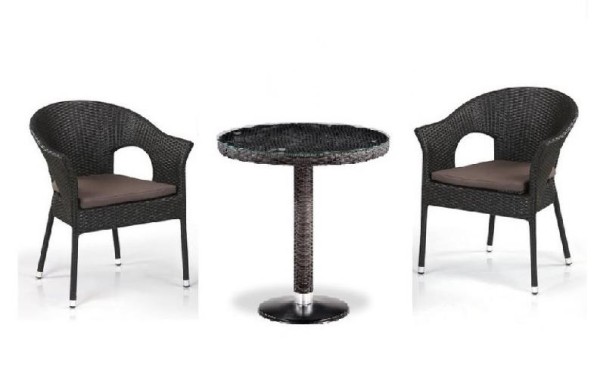 Комплект плетеной мебели AFINA из иск. ротанга T601/Y79A-W53 Brown 2Pcs купить в Мурманске