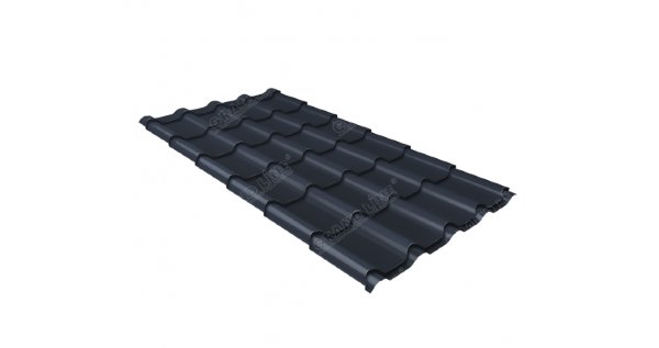 Металлочерепица камея 0,5 Satin RAL 7024 мокрый асфальт купить в Мурманске