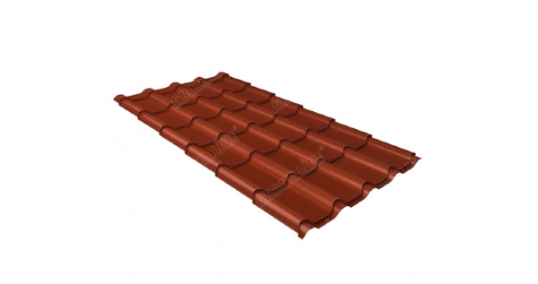 Металлочерепица камея 0,5 Satin RAL 8004 терракота купить в Мурманске