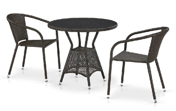 Комплект плетеной мебели AFINA из иск. ротанга T707ANS/Y137C-W53 Brown 2Pcs купить в Мурманске