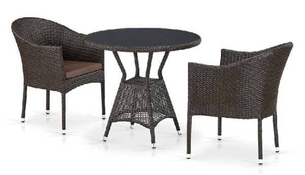 Комплект плетеной мебели AFINA из иск. ротанга T707ANS/Y350-W53 Brown 2Pcs купить в Мурманске