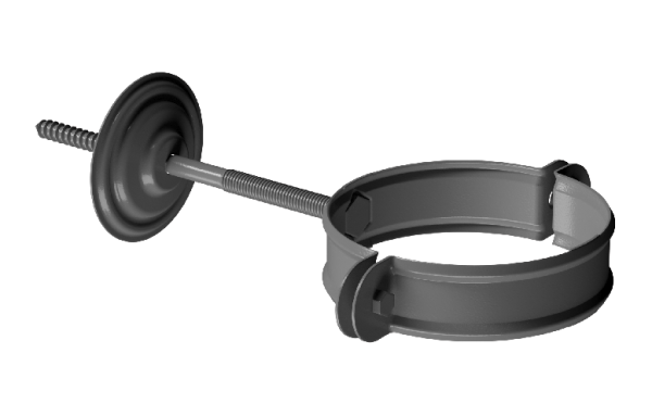 Хомут трубы D90 Döcke STAL PREMIUM Графит, (RAL 7024) купить в Мурманске
