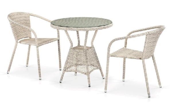 Комплект плетеной мебели AFINA из иск. ротанга T705ANT/Y137C-W85 Latte 2Pcs купить в Мурманске