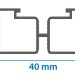 Лага алюминиевая KRONEX 40x15x3000 мм опорная Slim купить в Мурманске