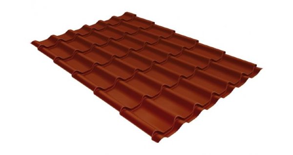 Металлочерепица классик 0,5 Satin RAL 8004 терракота купить в Мурманске