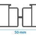 Лага алюминиевая KRONEX 50x25x3000 мм несущая купить в Мурманске