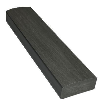 Лавочный брус Ecodecking Некст полнотелый брашированный 70х35 графит купить в Мурманске