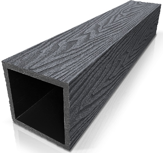 Столб ДПК 3D GardenParkett фактура дерева Графит купить в Мурманске