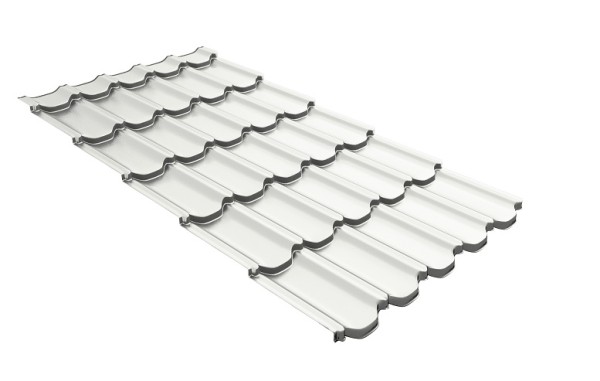 Металлочерепица квинта плюс с 3D резом 0,5 Satin RAL 9003 сигнальный белый купить в Мурманске