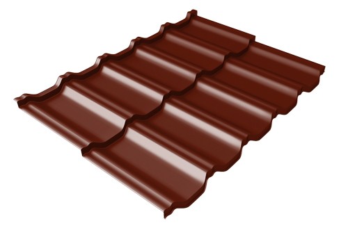 Металлочерепица модульная Квинта Uno Grand Line c 3D резом 0,5 Satin RAL 3005 красное вино купить в Мурманске