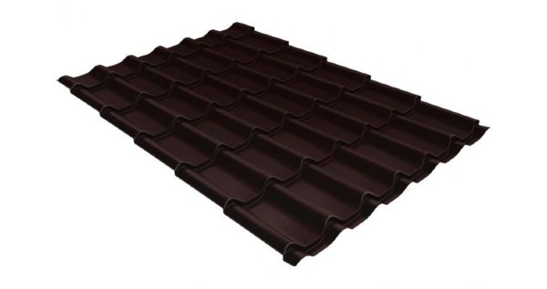 Металлочерепица классик 0,5 Satin RAL 8017 шоколад купить в Мурманске
