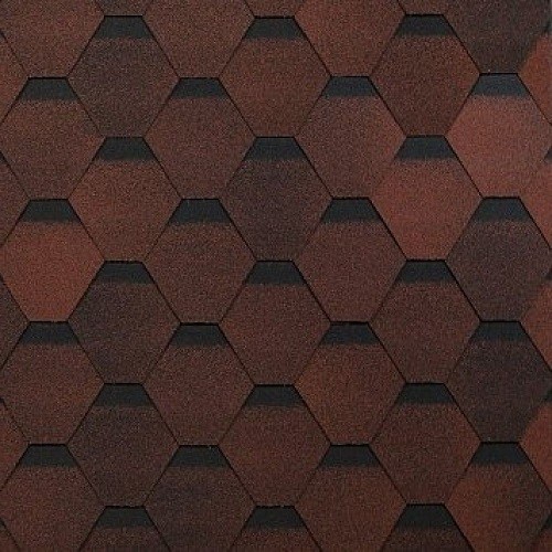 Гибкая черепица Shinglas, коллекция Оптима – Красный купить в Мурманске