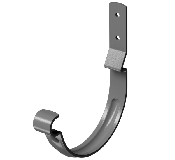 Карнизный крюк короткий (гнутый) D125 Döcke STAL PREMIUM Графит, (RAL 7024) купить в Мурманске