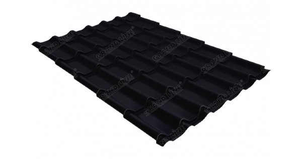 Металлочерепица классик 0,45 Drap RAL 9005 черный купить в Мурманске