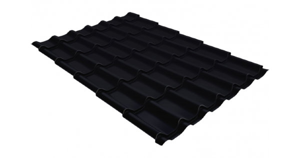 Металлочерепица классик GL 0,5 Quarzit lite RAL 9005 черный купить в Мурманске