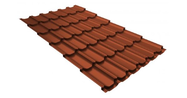 Металлочерепица квинта плюс 0,5 GreenCoat Pural RR 750 кирпично-красный (RAL 8004 терракота) купить в Мурманске